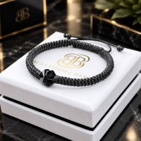Мъжка Гривна от Ваксова Корда с Детелина СВАРОВСКИ/SWAROVSKI